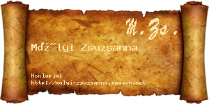Mályi Zsuzsanna névjegykártya