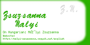 zsuzsanna malyi business card